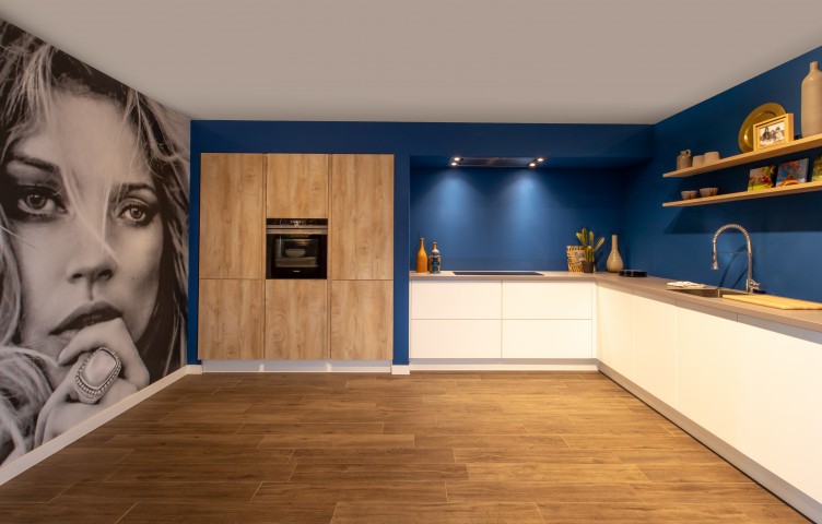 Blue showroom model